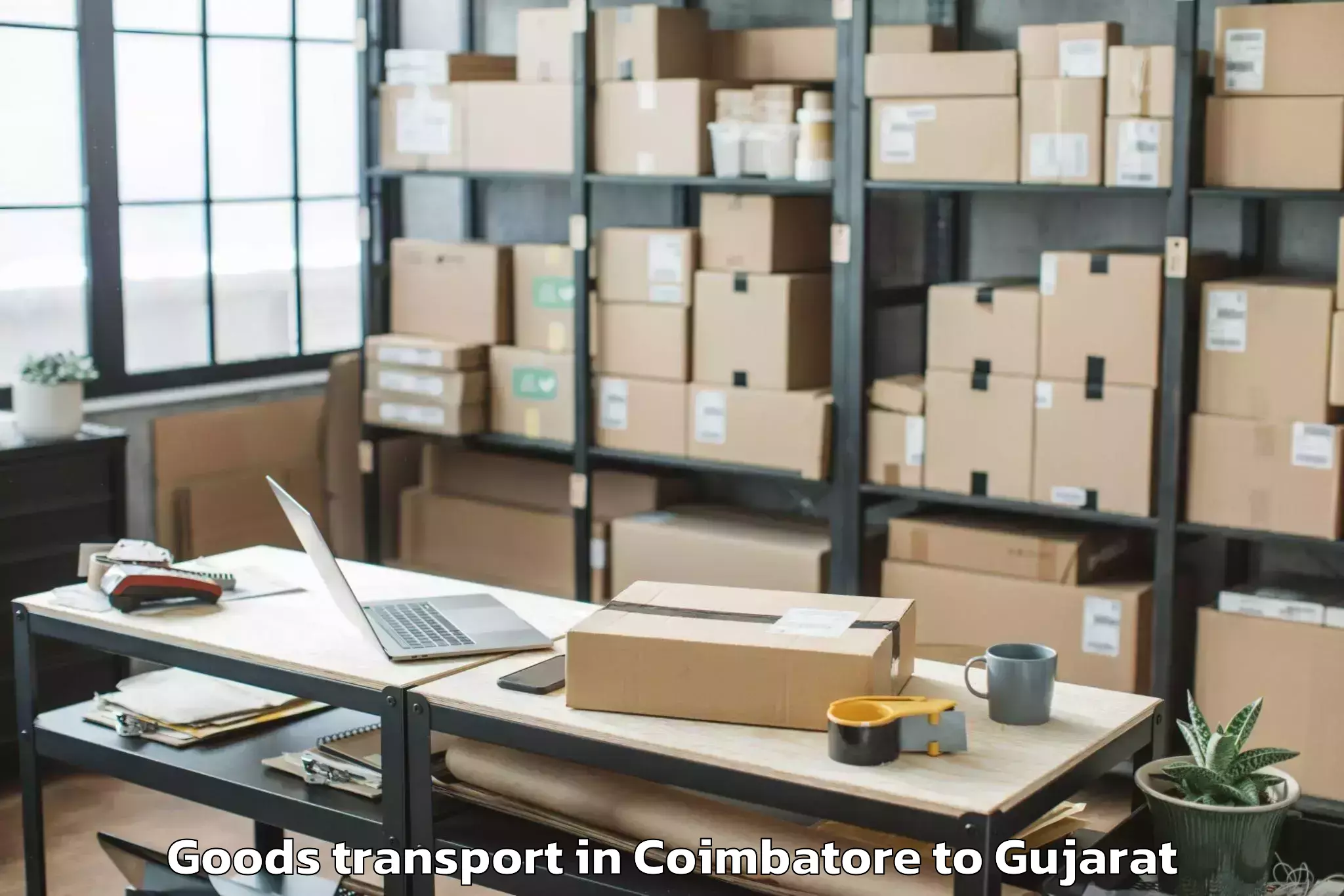 Top Coimbatore to Swarnim Gujarat Sports Univers Goods Transport Available